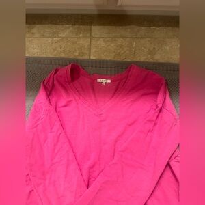Z Supply Pink Long Sleeve Tee